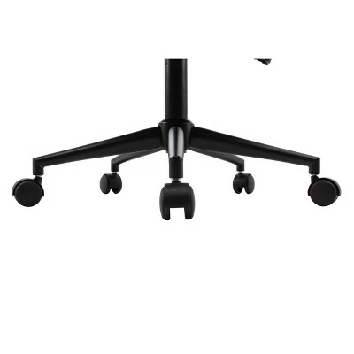 Modern Curved Back Barrel Office Chair - WOVENBYRD Light Brown Faux Leather 8 Modern Curved Back Barrel Office Chair - WOVENBYRD Light Brown Faux Leather - Image 6