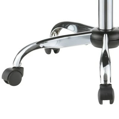 Leatherette Office Chair with Sloped Back and Diamond Stitching Brown - Benzara 5 Leatherette Office Chair with Sloped Back and Diamond Stitching Brown - Benzara - Image 3