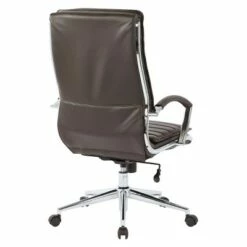 OSP Home Furnishings High Back Manager's Faux Leather Chair with Chrome Base - OSP Designs Espresso Brown -Office Chairs Sales Shop unnamed file 5450