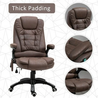 Vinsetto Ergonomic Vibrating Massage Office Chair High Back Executive Heated Chair with 6 Point Vibration Reclining Backrest Padded Armrest - Coffee 7 Vinsetto Ergonomic Vibrating Massage Office Chair High Back Executive Heated Chair with 6 Point Vibration Reclining Backrest Padded Armrest - Coffee - Image 5