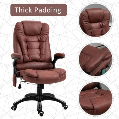 Vinsetto Ergonomic Vibrating Massage Office Chair High Back Executive Heated Chair with 6 Point Vibration Reclining Backrest Padded Armrest - Red 5 Vinsetto Ergonomic Vibrating Massage Office Chair High Back Executive Heated Chair with 6 Point Vibration Reclining Backrest Padded Armrest - Red - Image 3
