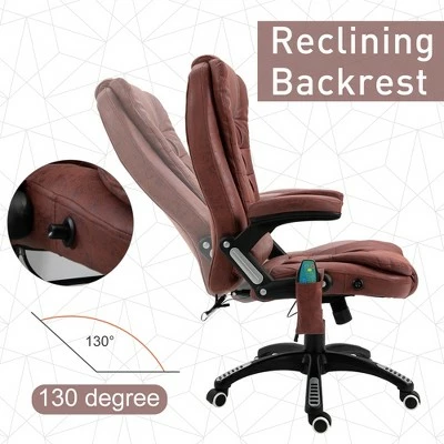 Vinsetto Ergonomic Vibrating Massage Office Chair High Back Executive Heated Chair with 6 Point Vibration Reclining Backrest Padded Armrest - Red 7 Vinsetto Ergonomic Vibrating Massage Office Chair High Back Executive Heated Chair with 6 Point Vibration Reclining Backrest Padded Armrest - Red - Image 5