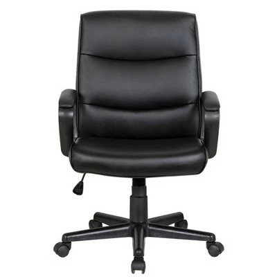 Bonded Leather High-Back Manager Chair Black - Global Furniture 3 Bonded Leather High-Back Manager Chair Black - Global Furniture