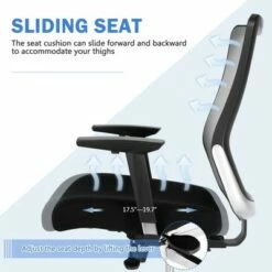 Costway Ergonomic Mesh Office Chair Sliding Seat Height Adjustable w/ Armrest -Office Chairs Sales Shop unnamed file 5543