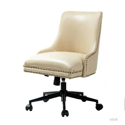 Xavier Faux Leather Office Task Chair with Nailhead | Karat Home 15 Xavier Faux Leather Office Task Chair with Nailhead | Karat Home - Image 13