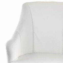 Elama Adjustable Faux Leather Rolling Office Chair in White with Chrome Finish -Office Chairs Sales Shop unnamed file 5611