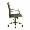 Master Contemporary Office Chair - LumiSource White/gold