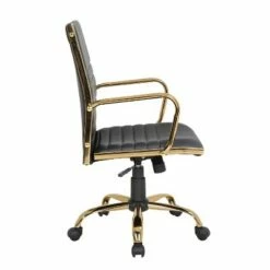 Master Contemporary Office Chair - LumiSource White/gold