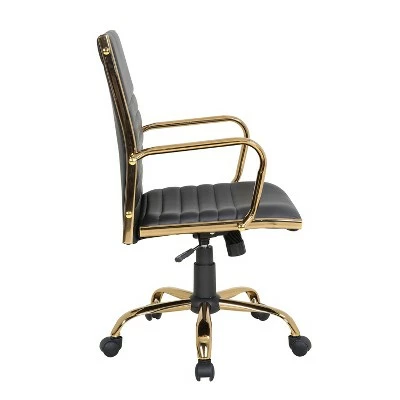 Master Contemporary Office Chair - LumiSource White/gold 3 Master Contemporary Office Chair - LumiSource White/gold