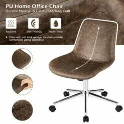 Costway Mid Back Office Chair Armless Adjustable PU Leather Task Swivel Chair 15 Costway Mid Back Office Chair Armless Adjustable PU Leather Task Swivel Chair -Office Chairs Sales Shop unnamed file 5688