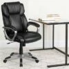 Flash Furniture Mid-Back LeatherSoftSoft Executive Swivel Office Chair with Padded Arms