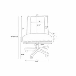 Draper Office Chair - Linon Mermaid Blue -Office Chairs Sales Shop unnamed file 575