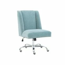 Draper Office Chair - Linon Mermaid Blue -Office Chairs Sales Shop unnamed file 578