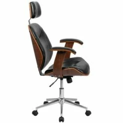 Flash Furniture High Back Black LeatherSoft Executive Ergonomic Wood Swivel Office Chair with Arms -Office Chairs Sales Shop unnamed file 5790