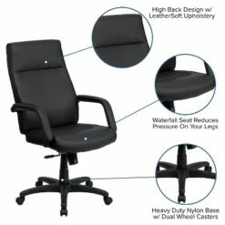 Flash Furniture High Back LeatherSoftSoft Executive Swivel Ergonomic Office Chair with Memory Foam Padding and Arms -Office Chairs Sales Shop unnamed file 5794