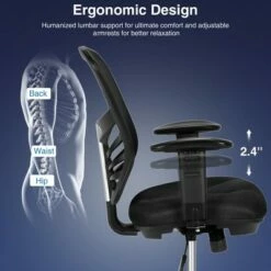 Costway Mesh Drafting Chair Office Chair w/Adjustable Armrests & Foot-Ring Grey 15 Costway Mesh Drafting Chair Office Chair w/Adjustable Armrests & Foot-Ring Grey -Office Chairs Sales Shop unnamed file 5806