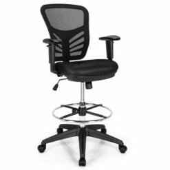 Costway Mesh Drafting Chair Office Chair w/Adjustable Armrests & Foot-Ring Grey 22 Costway Mesh Drafting Chair Office Chair w/Adjustable Armrests & Foot-Ring Grey -Office Chairs Sales Shop unnamed file 5813