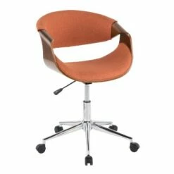 Curvo Mid-Century Modern Office Chair - LumiSource Orange -Office Chairs Sales Shop unnamed file 5824