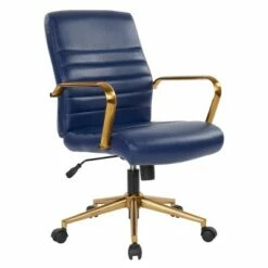 Baldwin Mid Back Faux Leather Chair - OSP Home Furnishings Saddle -Office Chairs Sales Shop unnamed file 5829