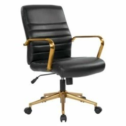 Baldwin Mid Back Faux Leather Chair - OSP Home Furnishings Saddle -Office Chairs Sales Shop unnamed file 5830