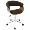 Vintage Mod Mid Century Modern Office Chair Walnut - Lumisource