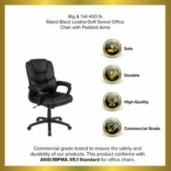 Emma and Oliver Big & Tall 400 lb. Rated Black LeatherSoft Office Chair - Executive Office Chair -Office Chairs Sales Shop unnamed file 5860