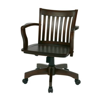 Deluxe Wood Banker's Chair - OSP Home Furnishings Espresso 3 Deluxe Wood Banker's Chair - OSP Home Furnishings Espresso