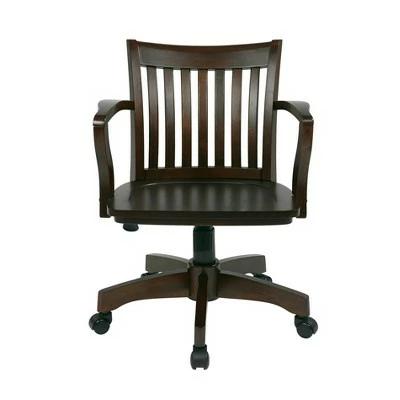 Deluxe Wood Banker's Chair - OSP Home Furnishings Espresso 4 Deluxe Wood Banker's Chair - OSP Home Furnishings Espresso - Image 2