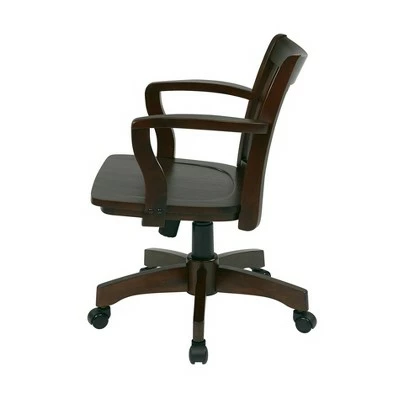 Deluxe Wood Banker's Chair - OSP Home Furnishings Espresso 5 Deluxe Wood Banker's Chair - OSP Home Furnishings Espresso - Image 3