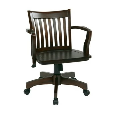 Deluxe Wood Banker's Chair - OSP Home Furnishings Espresso 9 Deluxe Wood Banker's Chair - OSP Home Furnishings Espresso - Image 7