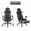 Costway Gaming Chair Racing High Back Office Chair w/ Footrest Black -Office Chairs Sales Shop unnamed file 5933