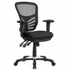 Costway Mesh Office Chair 3-Paddle Computer Desk Chair w/ Adjustable Seat Grey -Office Chairs Sales Shop unnamed file 5951