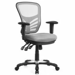 Costway Mesh Office Chair 3-Paddle Computer Desk Chair w/ Adjustable Seat Grey -Office Chairs Sales Shop unnamed file 5952