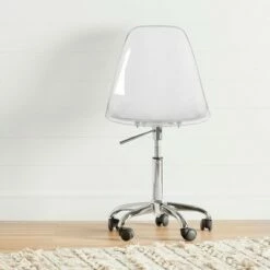 Annexe Acrylic Office Chair with Wheels - South Shore Translucent