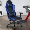 Costway Gaming Chair Racing High Back Office Chair w/ Footrest Blue -Office Chairs Sales Shop unnamed file 5991