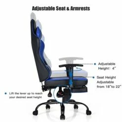 Costway Gaming Chair Racing High Back Office Chair w/ Footrest Blue 14 Costway Gaming Chair Racing High Back Office Chair w/ Footrest Blue -Office Chairs Sales Shop unnamed file 5994