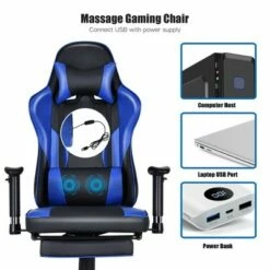 Costway Gaming Chair Racing High Back Office Chair w/ Footrest Blue 16 Costway Gaming Chair Racing High Back Office Chair w/ Footrest Blue -Office Chairs Sales Shop unnamed file 5996