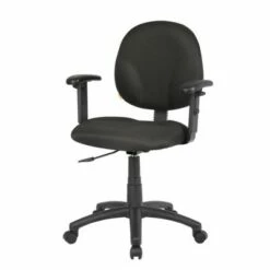 Diamond Task Chair with Adjustable Arms - Boss Office Products Black