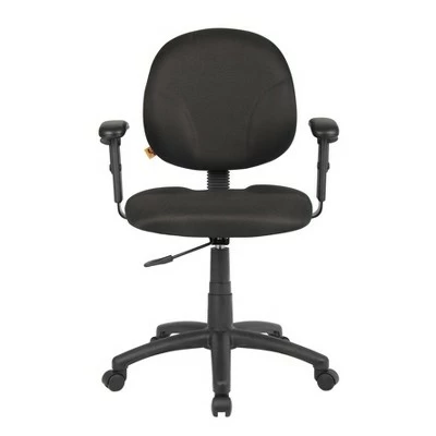 Diamond Task Chair with Adjustable Arms - Boss Office Products Black 4 Diamond Task Chair with Adjustable Arms - Boss Office Products Black - Image 2