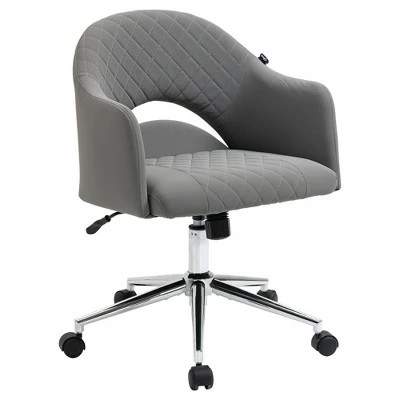 Vinsetto Ergonomic Office Chair with Swivel Hollow MidBack Computer Desk Chair with Adjustable Height and Back Tilt Vanity Chair for Home Office Living Room Bedroom 5 Vinsetto Ergonomic Office Chair with Swivel Hollow MidBack Computer Desk Chair with Adjustable Height and Back Tilt Vanity Chair for Home Office Living Room Bedroom - Image 3