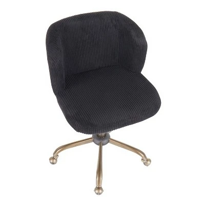 Fran Contemporary Task Chair - LumiSource Blue Velvet 7 Fran Contemporary Task Chair - LumiSource Blue Velvet - Image 5