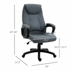 Vinsetto Ergonomic Linen Fabric Office Chair Adjustable Height Rocker Home Desk Chair -Office Chairs Sales Shop unnamed file 6094