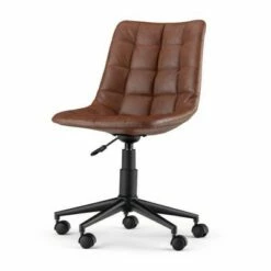 Costner Swivel Office Chair - WyndenHall Distressed Cognac -Office Chairs Sales Shop unnamed file 6107
