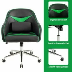 Costway Office Chair Task Desk Swivel Adjustable Height w/ Massage Lumbar Support BlueGreen -Office Chairs Sales Shop unnamed file 6142