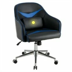 Costway Office Chair Task Desk Swivel Adjustable Height w/ Massage Lumbar Support BlueGreen -Office Chairs Sales Shop unnamed file 6144