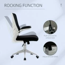 Vinsetto Mesh Home Office Chair Swivel Task Desk Chair with Lumbar Back Support FlipUp Arm Adjustable Height -Office Chairs Sales Shop unnamed file 6154