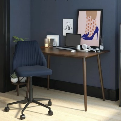 Brittany Office Chair with Casters Linen - Novogratz Mustard 3 Brittany Office Chair with Casters Linen - Novogratz Mustard