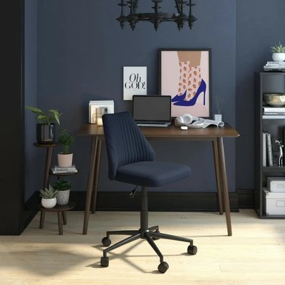 Brittany Office Chair with Casters Linen - Novogratz Mustard 4 Brittany Office Chair with Casters Linen - Novogratz Mustard - Image 2