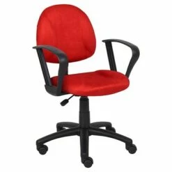 Microfiber Deluxe Posture Chair with Loop Arms - Boss Office Products Red -Office Chairs Sales Shop unnamed file 6233