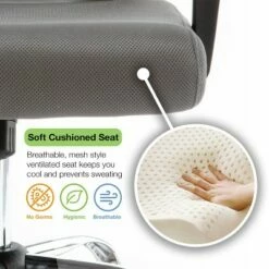 Modern Home Zuna Ergonomic Design Breathable Mesh Modern Mid Back Office Desk Chair with Lumbar Support, Steel Base, and Rolling Wheels, Black & Lime -Office Chairs Sales Shop unnamed file 6278